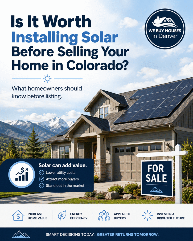 Is It Worth Installing Solar Before Selling Your Home in Colorado?